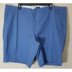 George Men Twill Casual Shorts At The Knee Stretch Blue Size 42 NEW